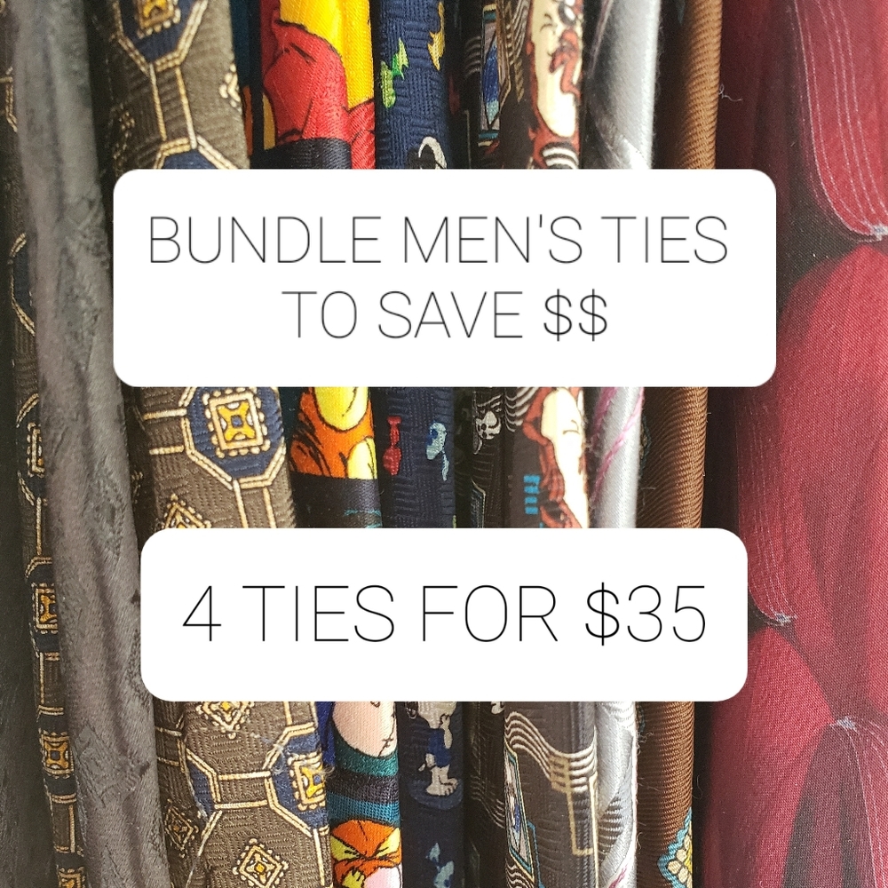 **SALE BUNDLE TO SAVE 4 Ties/$35🎉